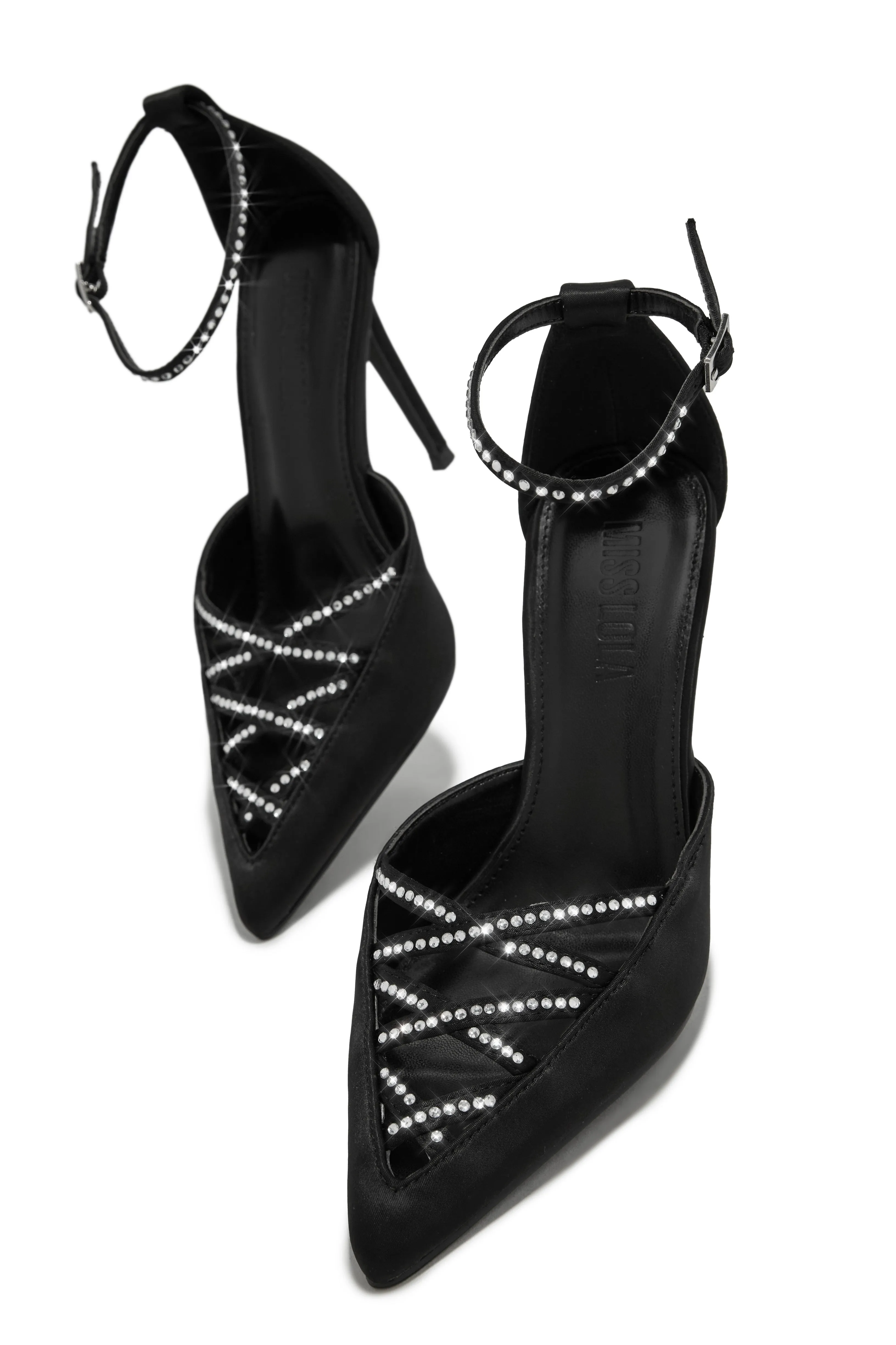 Tanalee Embellished High Heel Pumps - Black sold by Miss Lola product image thumbnail 2