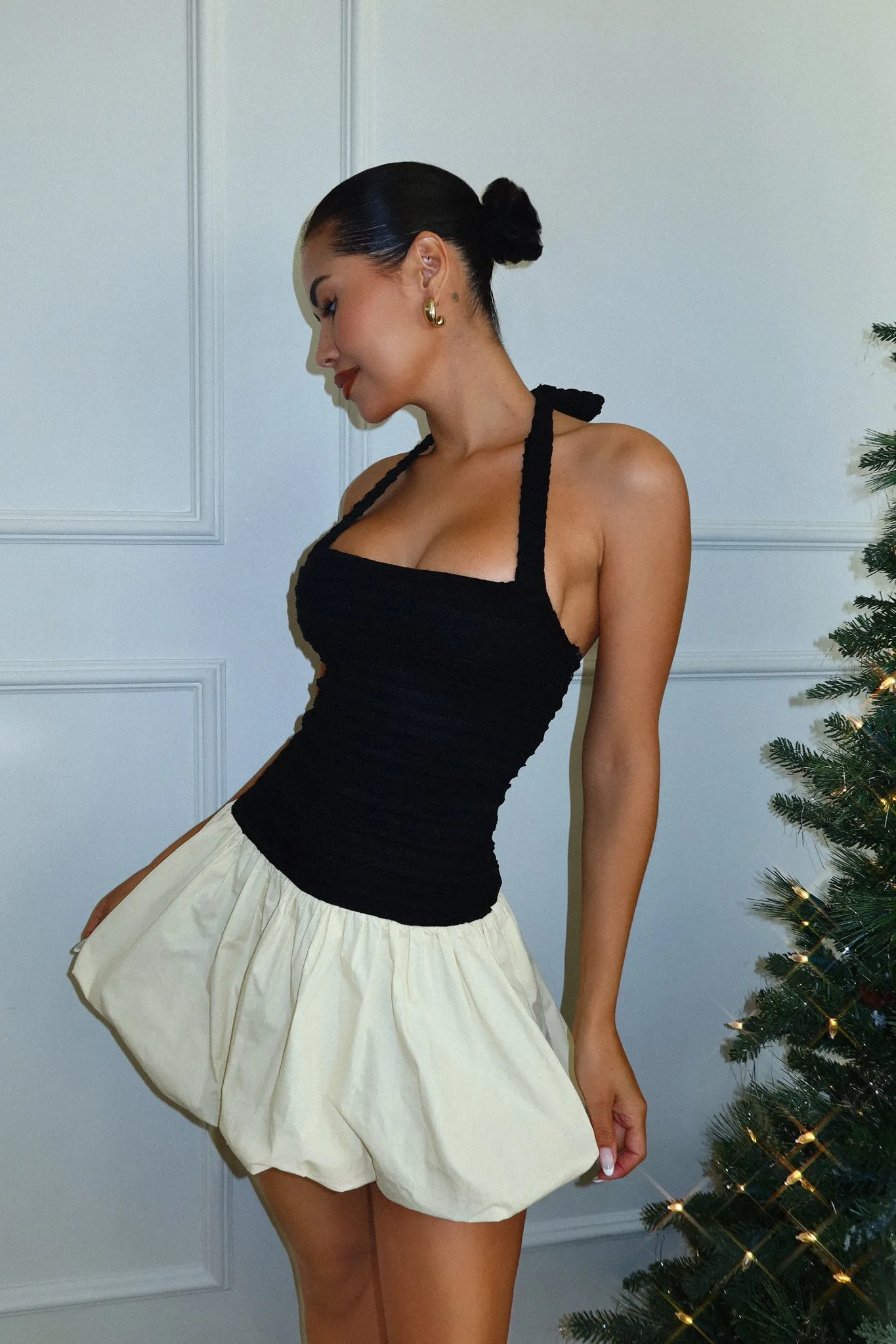 Alessia Mini Bubble Dress - Black sold by Miss Lola