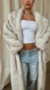 Elina Faux Fur Coat - Cream sold by Miss Lola