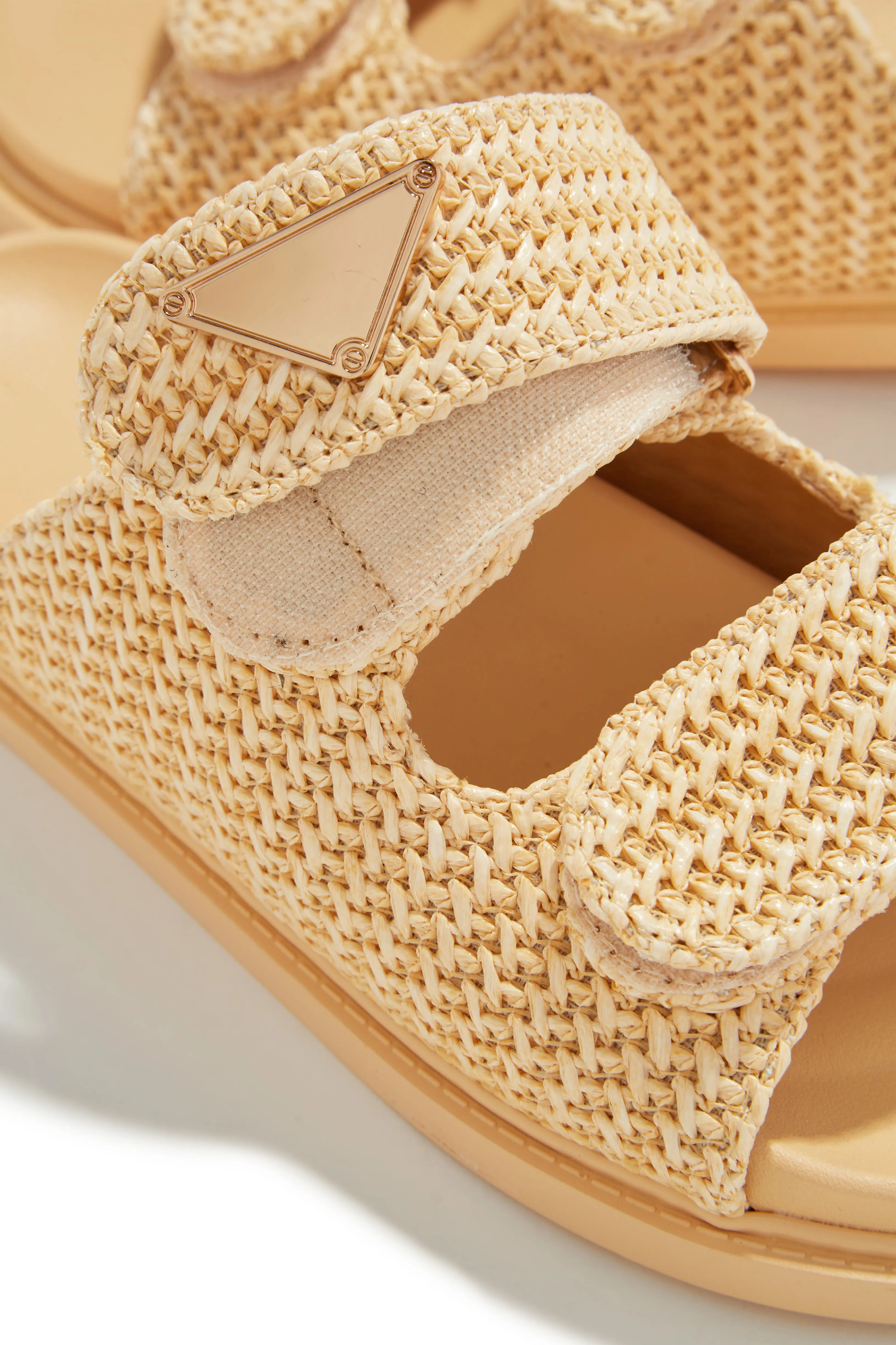 Navia Chunky Slip On Sandals - Natural sold by Miss Lola product image thumbnail 3