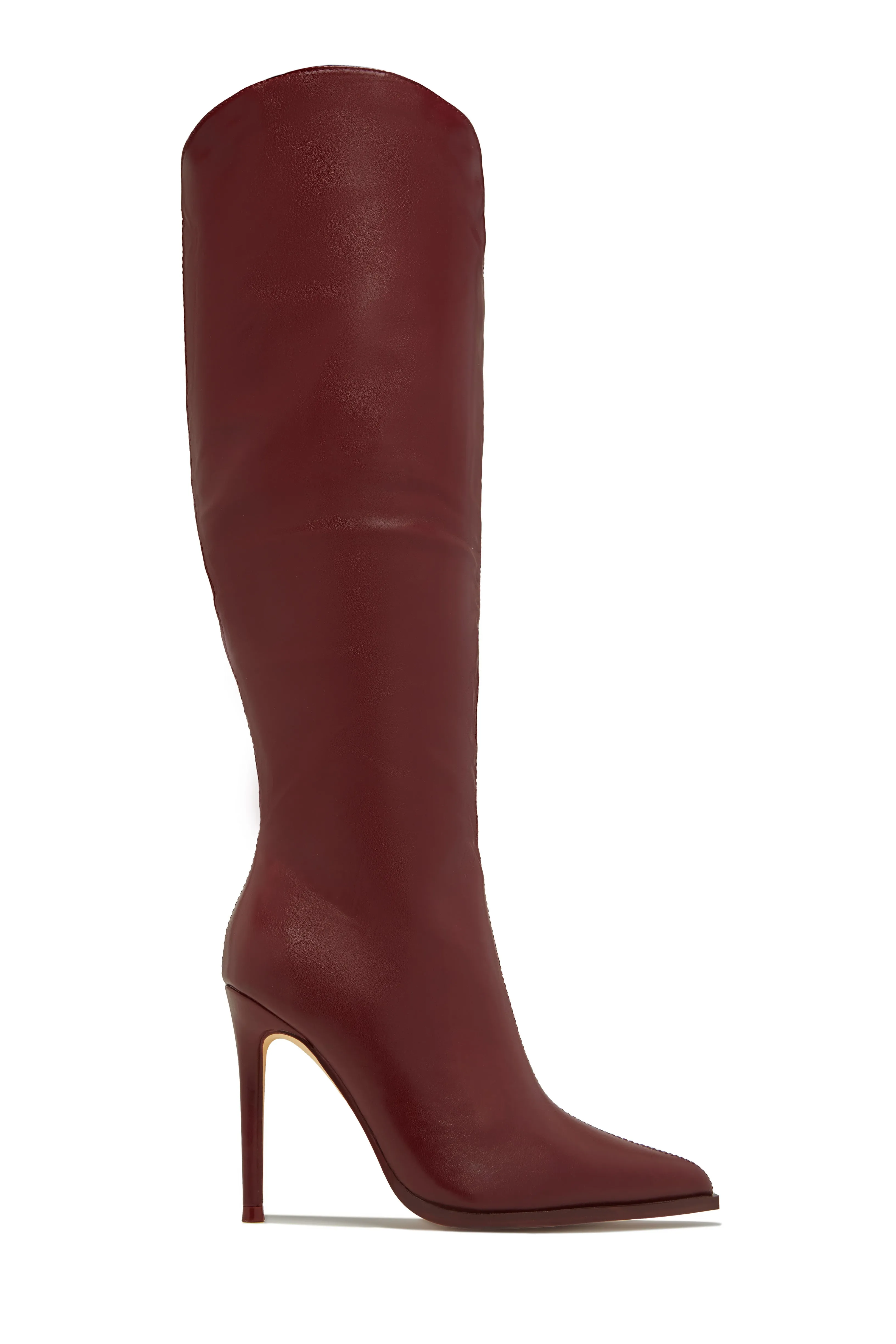 Dakota High Heel Boots - Wine sold by Miss Lola product image thumbnail 2