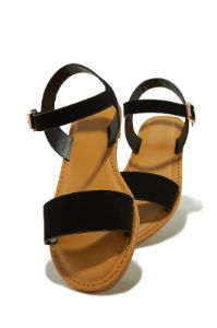 Tulum Style Flat Sandals - Black sold by Miss Lola