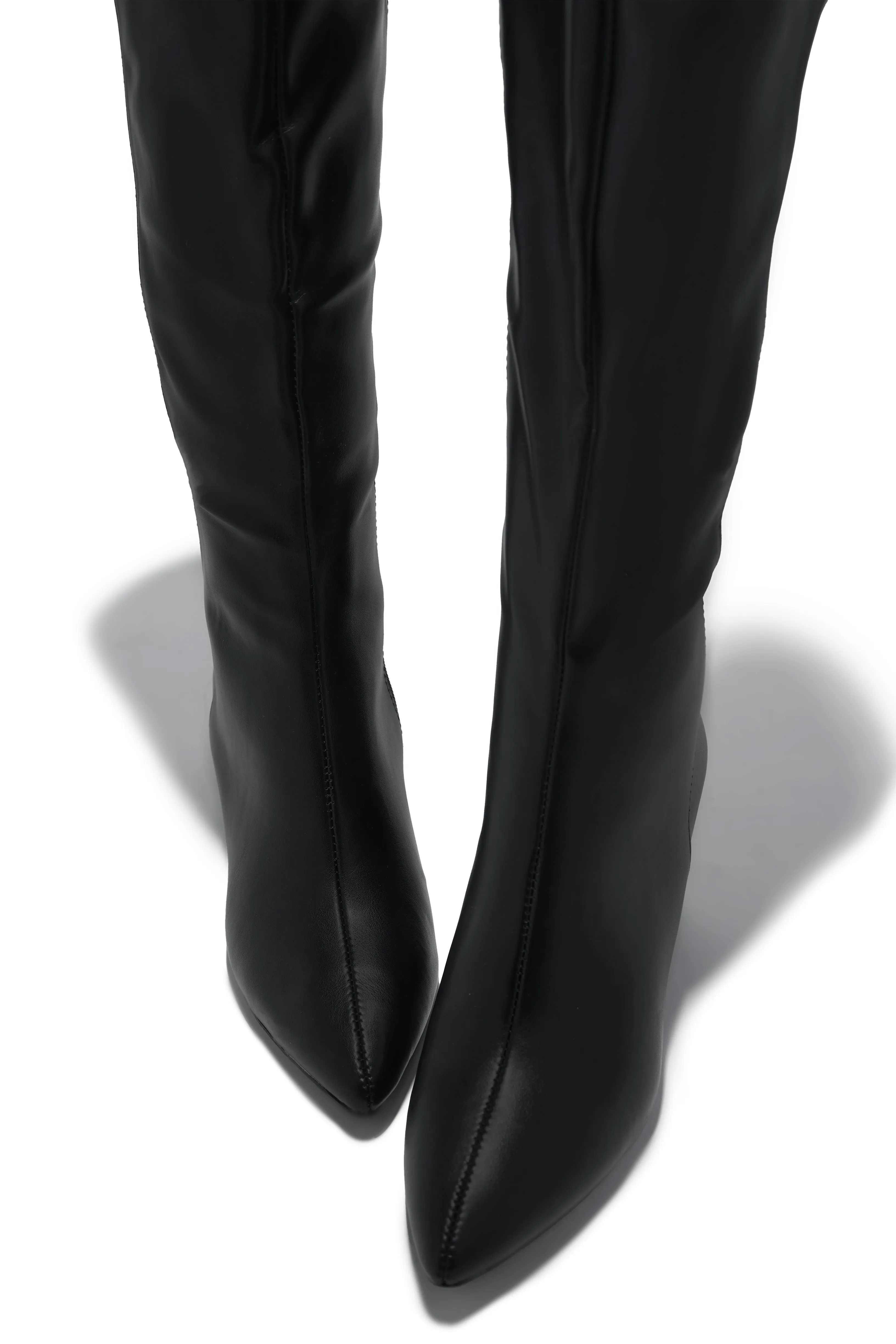 Adri Block Heel Boots - Black sold by Miss Lola product image thumbnail 2