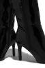 Scarlette Below The Knee Heel Boots - Black Pat sold by Miss Lola
