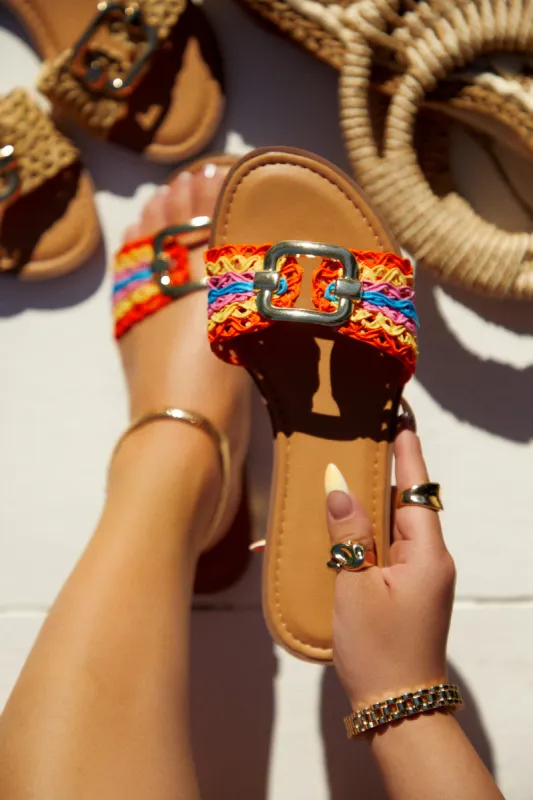 Acapulco Slip On Sandals - Multi sold by Miss Lola