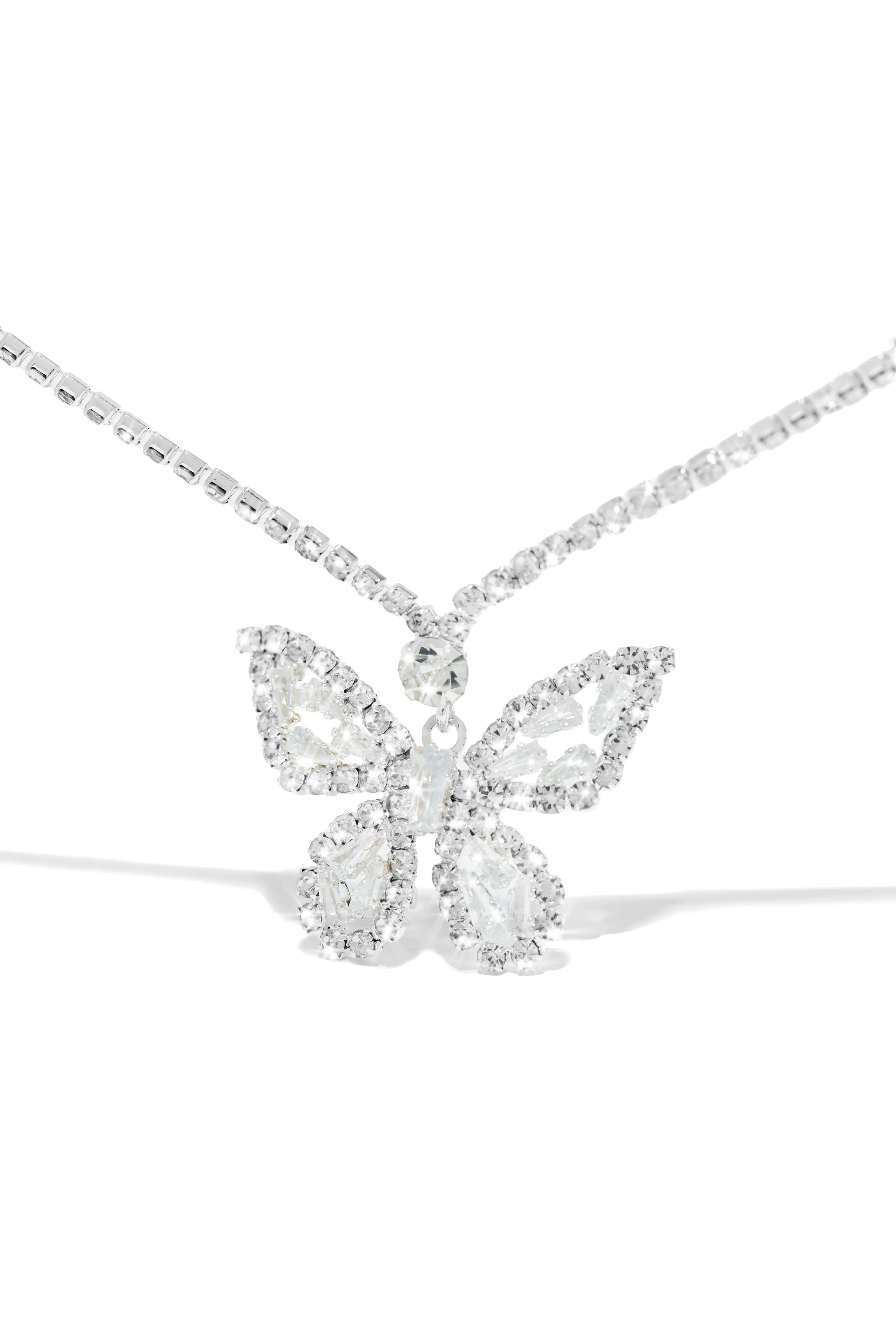 Summer Fantasy CZ Butterfly Anklet - Silver sold by Miss Lola product image thumbnail 3