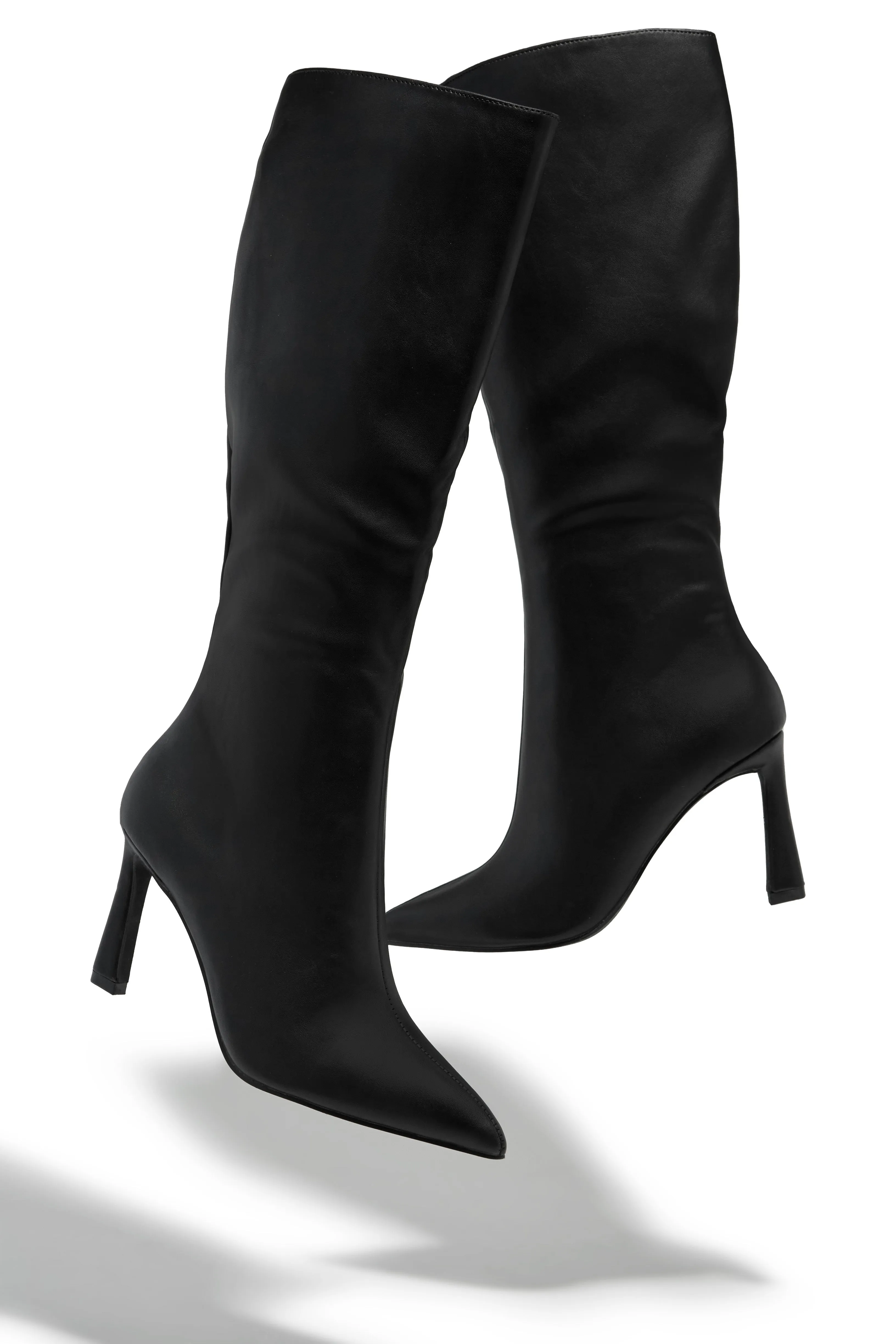 Kymmie Below The Knee Heel Boots - Black sold by Miss Lola product image thumbnail 2