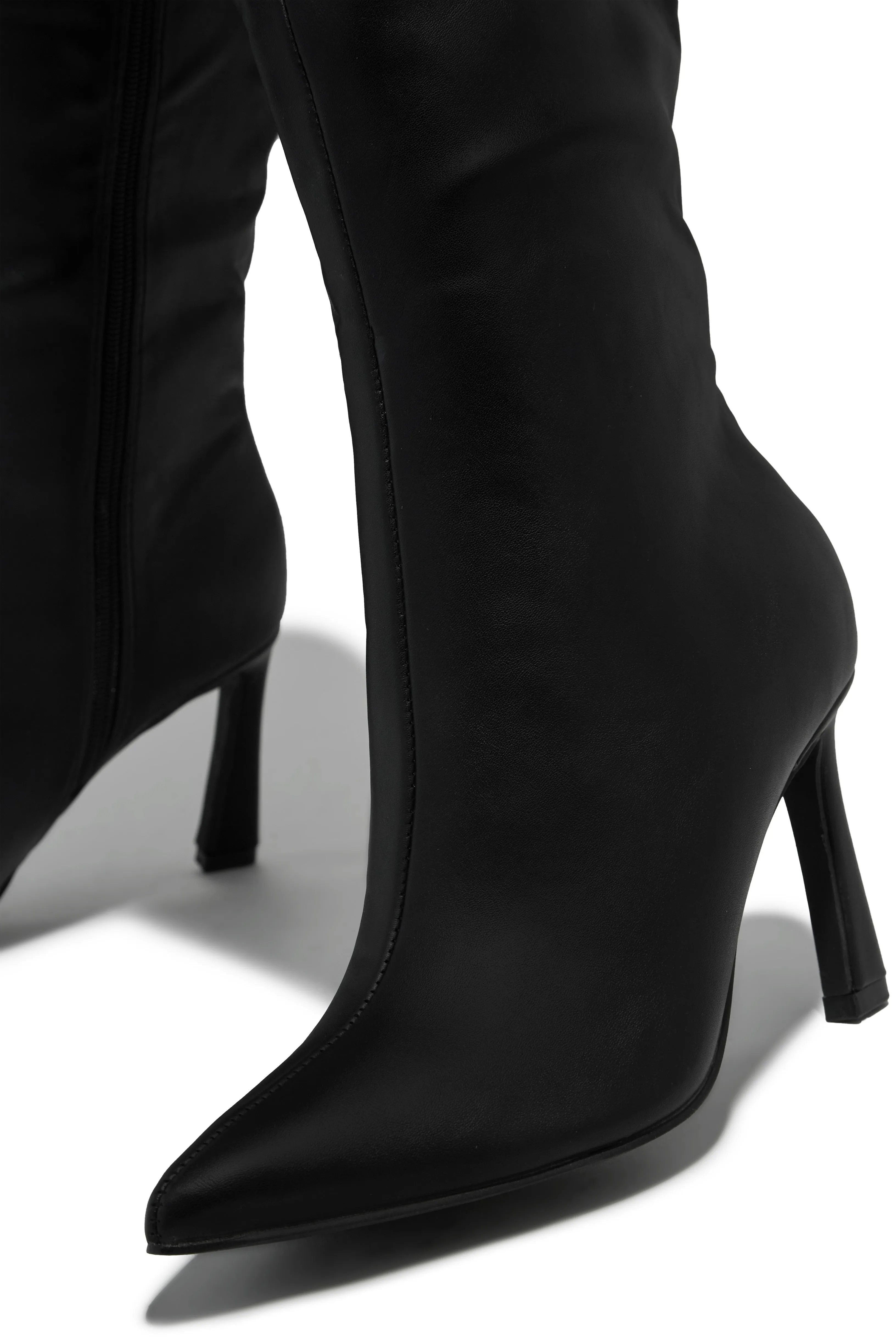 Kymmie Below The Knee Heel Boots - Black sold by Miss Lola product image thumbnail 3