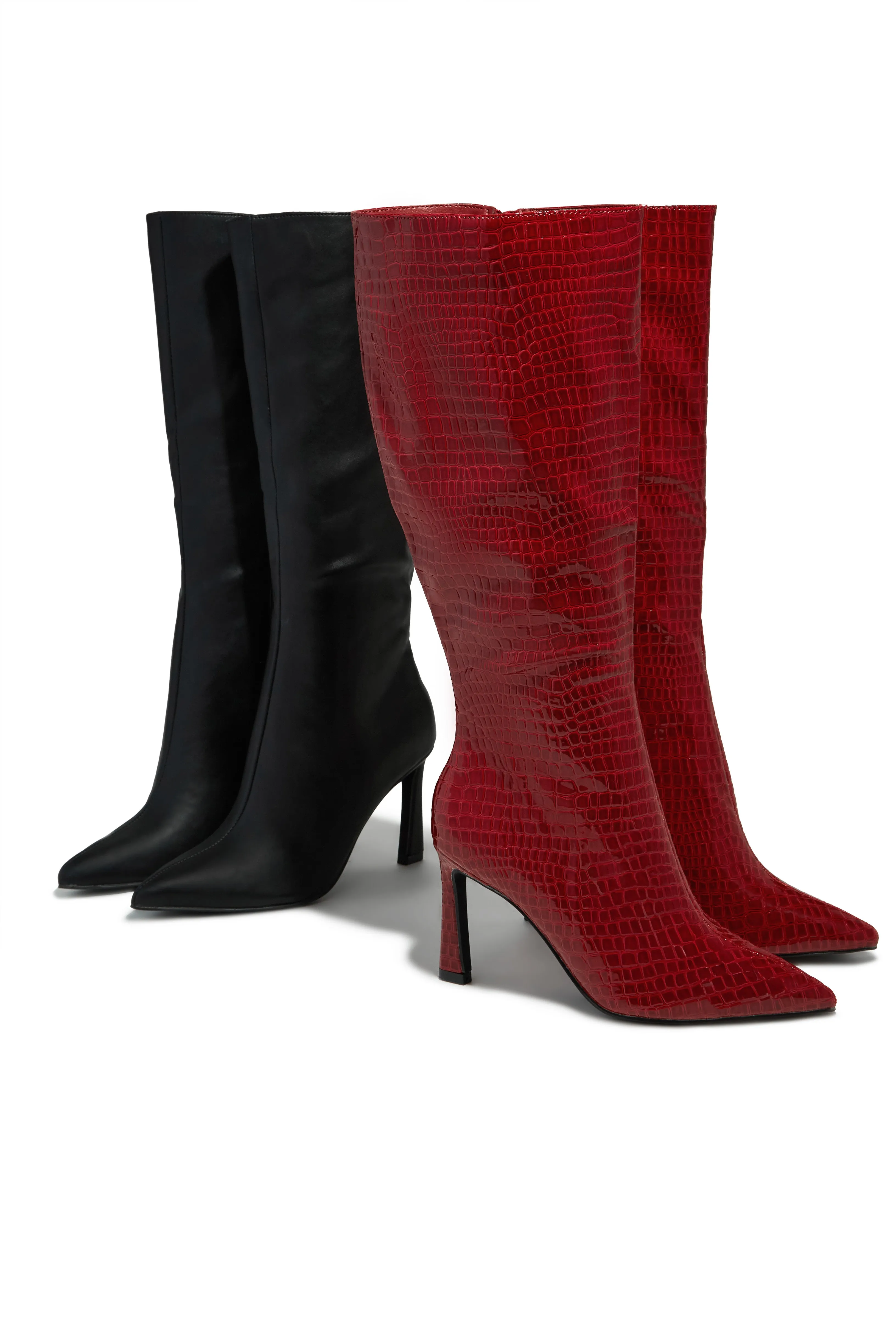 Kymmie Below The Knee Heel Boots - Black sold by Miss Lola product image thumbnail 4