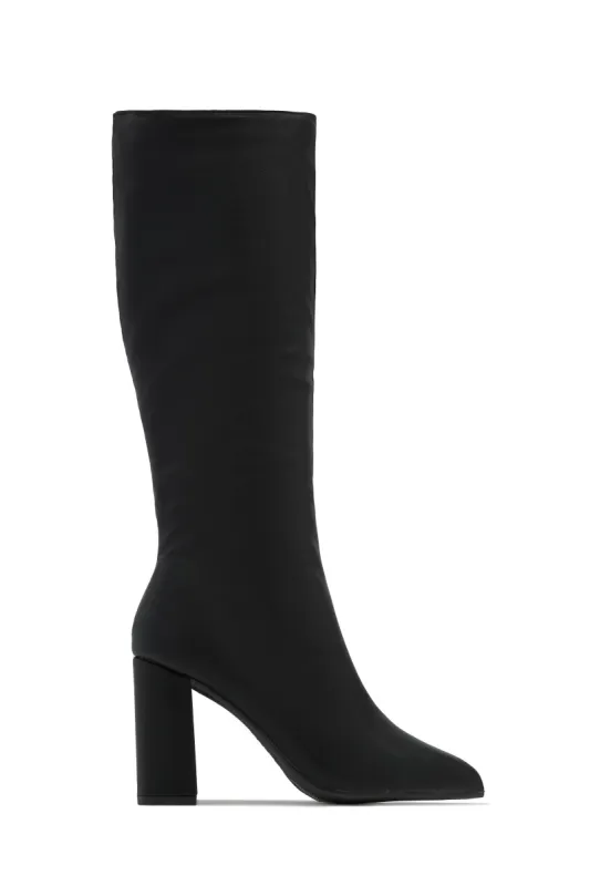 Darcy Block Heel Boots - Black sold by Miss Lola