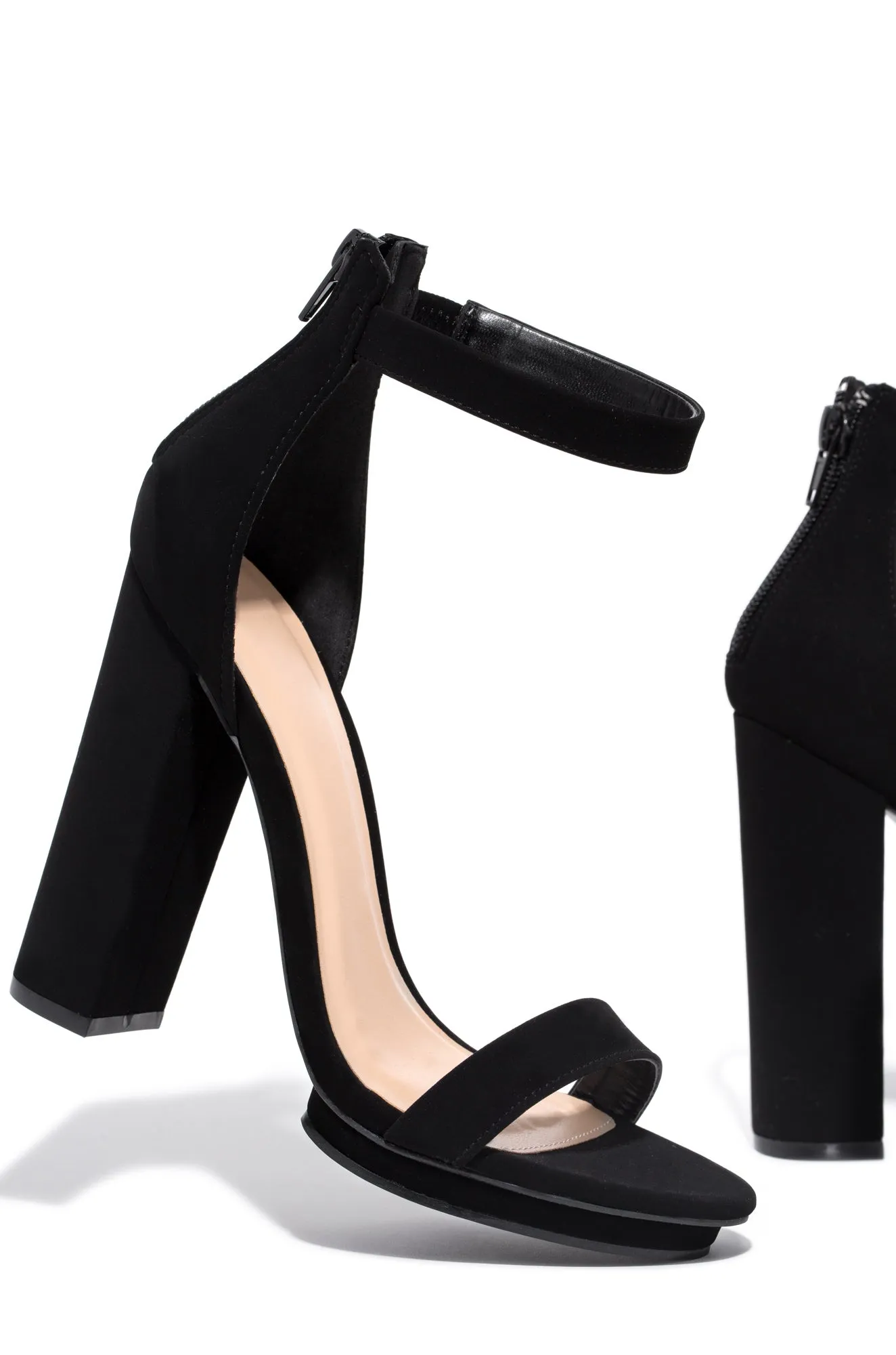 New View Block High Heels - Black sold by Miss Lola product image thumbnail 4