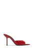 Naiya Open Pointed Toe Mule Heels - Red sold by Miss Lola
