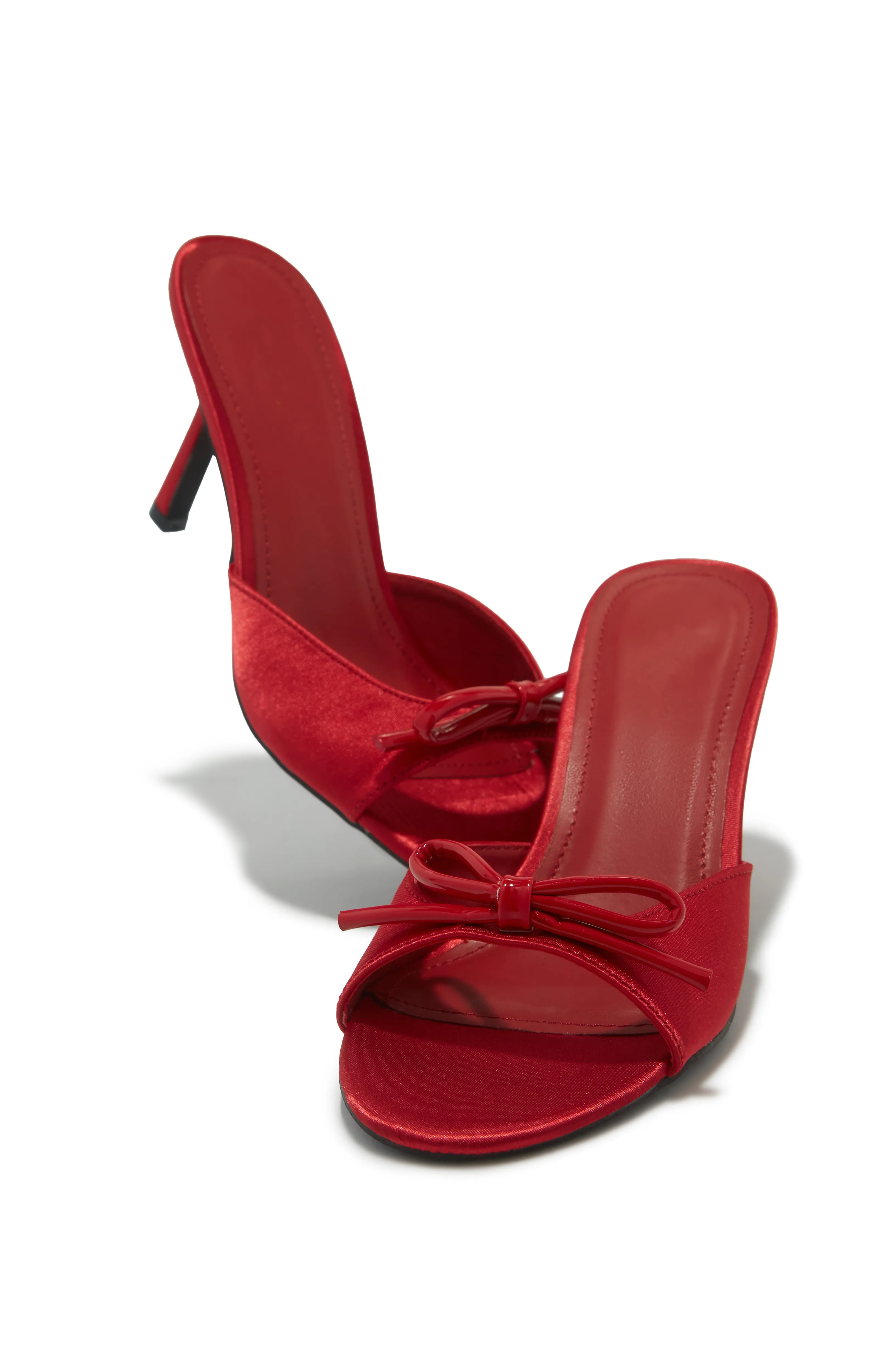 Camila Mid Heel Mules - Cherry sold by Miss Lola