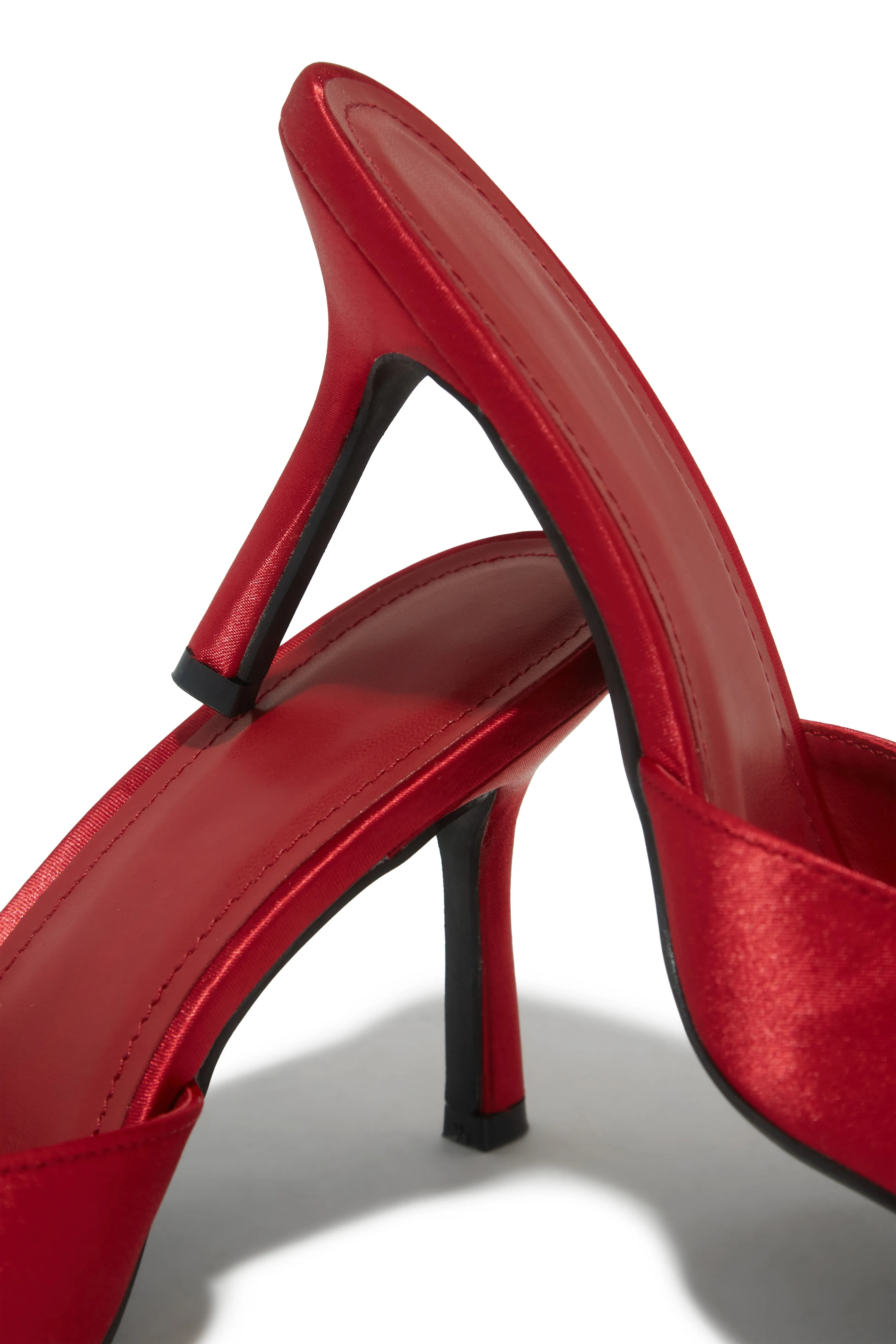 Camila Mid Heel Mules - Cherry sold by Miss Lola product image thumbnail 3