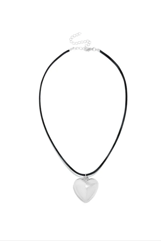 Love Era Heart Necklace - Silver sold by Miss Lola