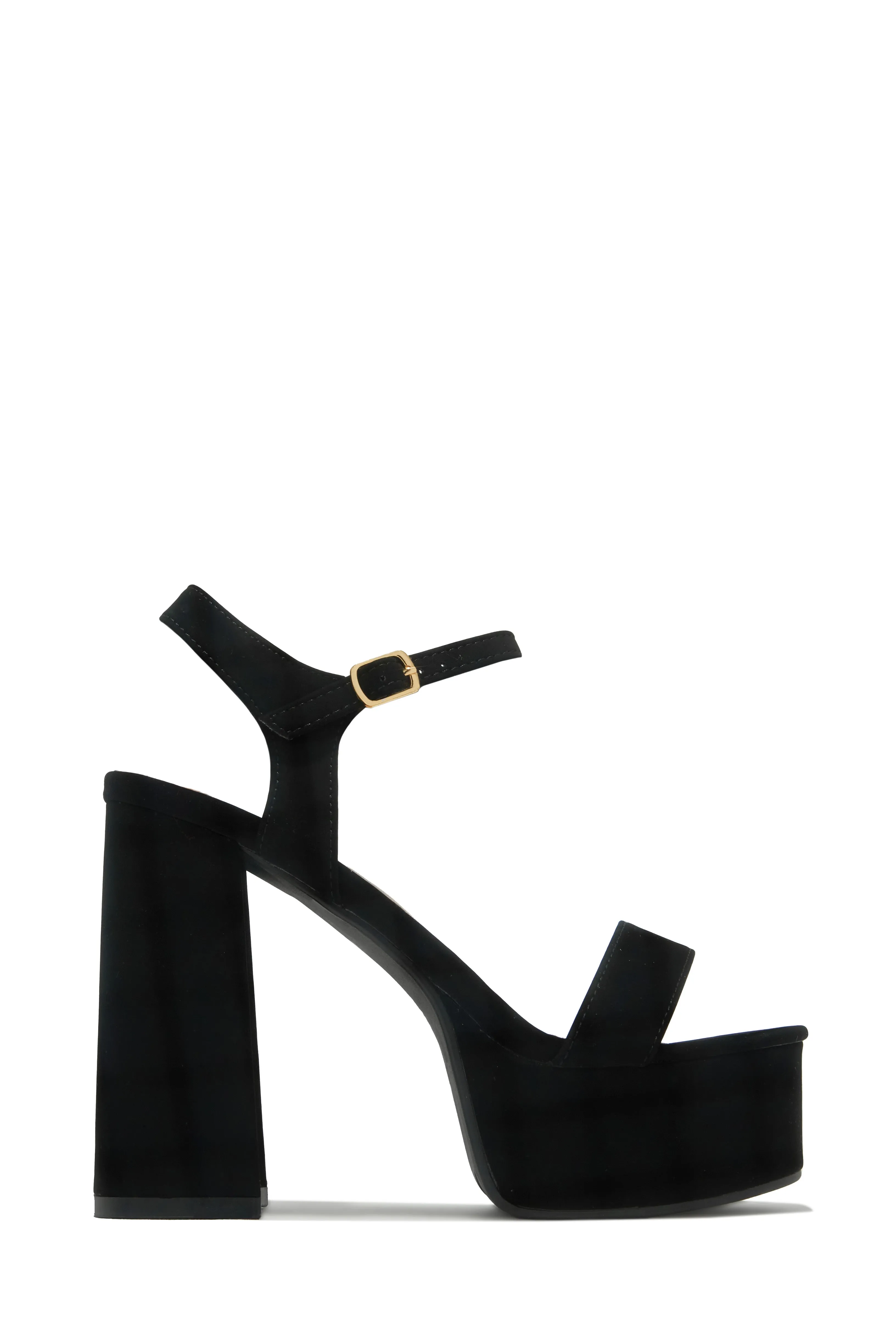 Haley Platform Block Heels - Black sold by Miss Lola product image thumbnail 2