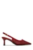 Chloey Slingback Mid Heel Pumps - Wine sold by Miss Lola