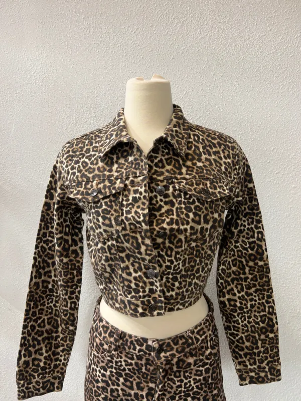 Wild Temptation Crop Jacket - Leopard sold by Miss Lola