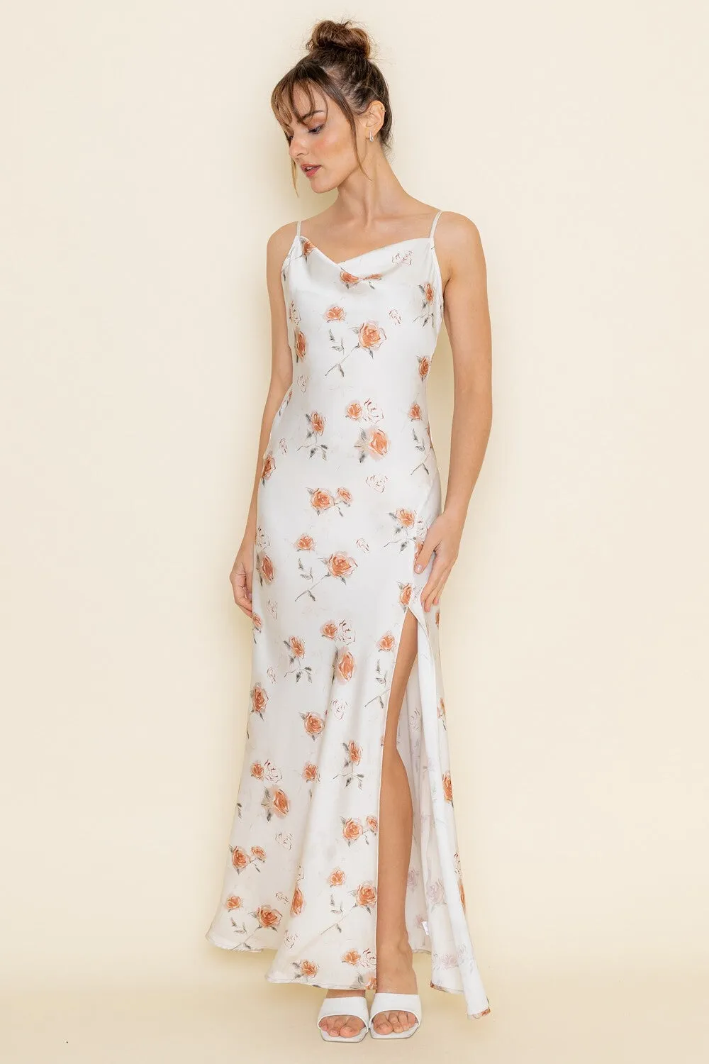 Amayah Maxi Dress - Cream Floral sold by Miss Lola product image thumbnail 2