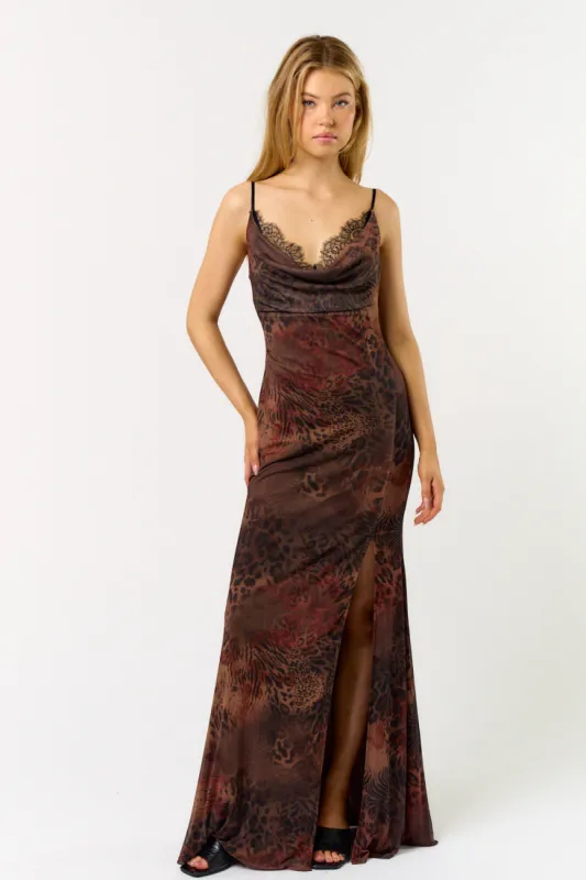 Annalisia Maxi Dress - Leopard sold by Miss Lola