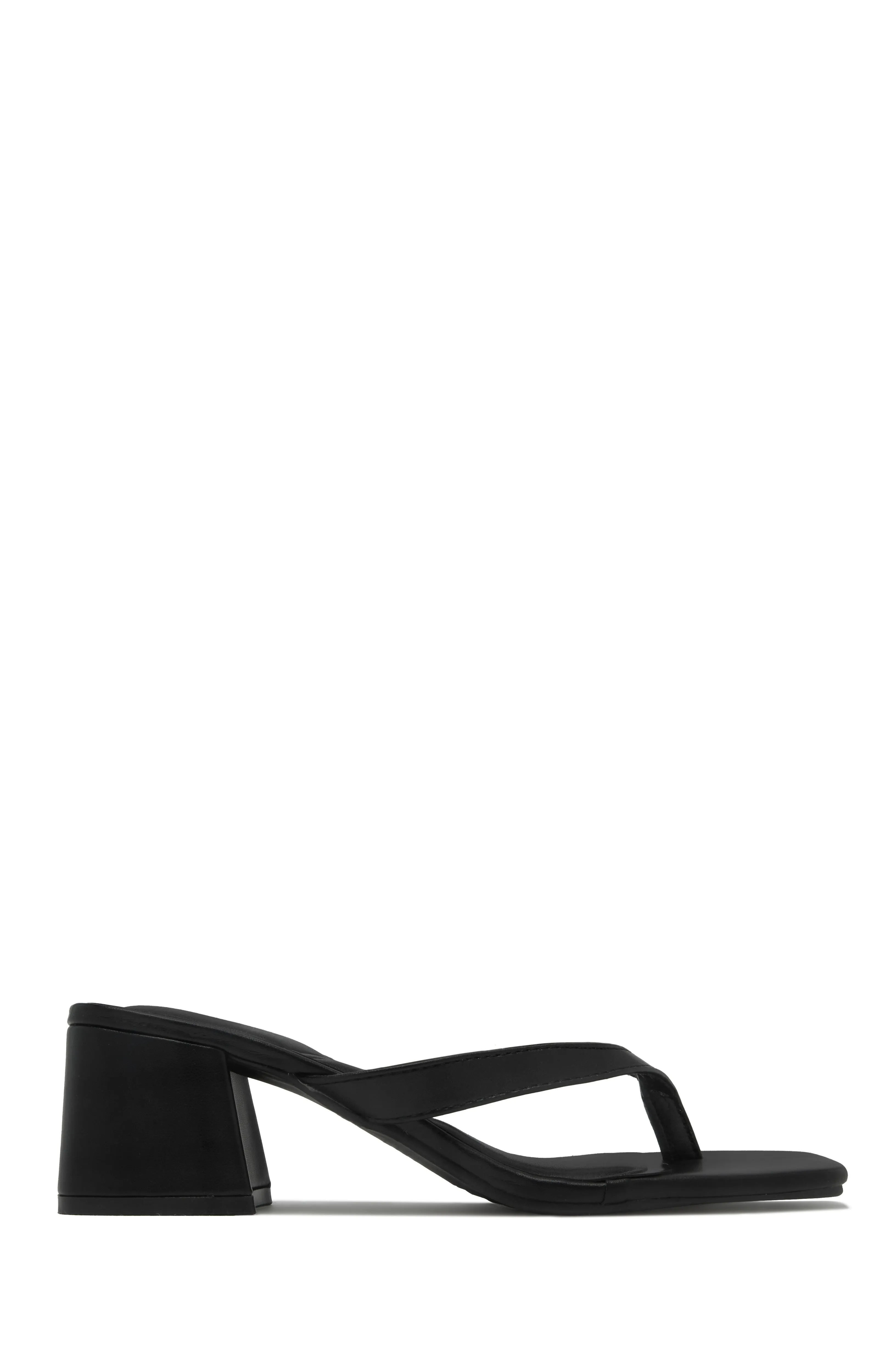 Talia Block Heel Mules - Black sold by Miss Lola