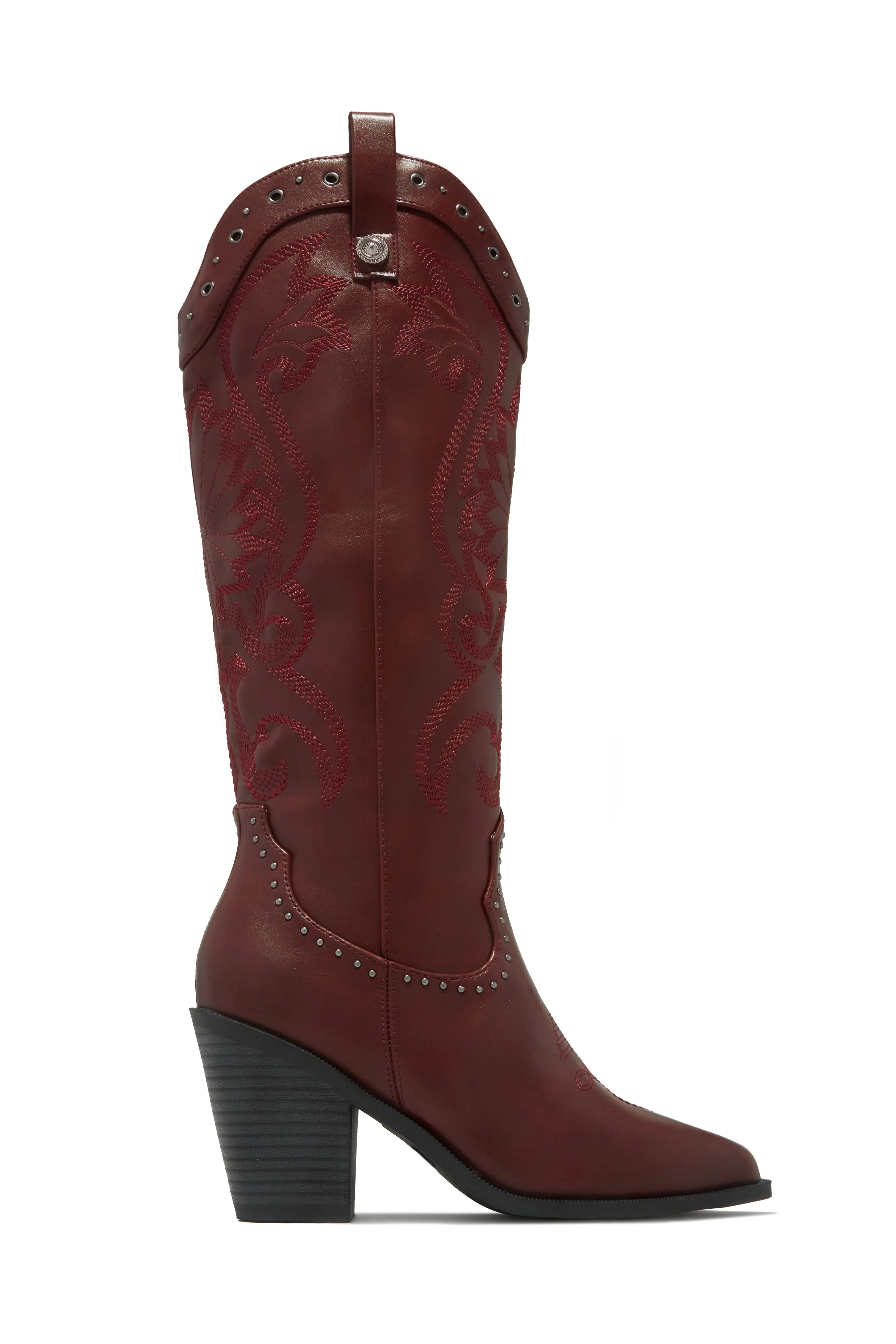 Festival Season Cowgirl Boots - Wine sold by Miss Lola