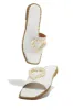 Love Island Embellished Slip On Sandals - White sold by Miss Lola