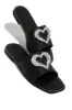 Love Island Embellished Slip On Sandals - Black sold by Miss Lola