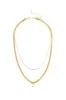Gloria Double Layered Necklace - Gold sold by Miss Lola