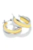 Claudette Two Tone Hoop Earring - Gold Silver sold by Miss Lola