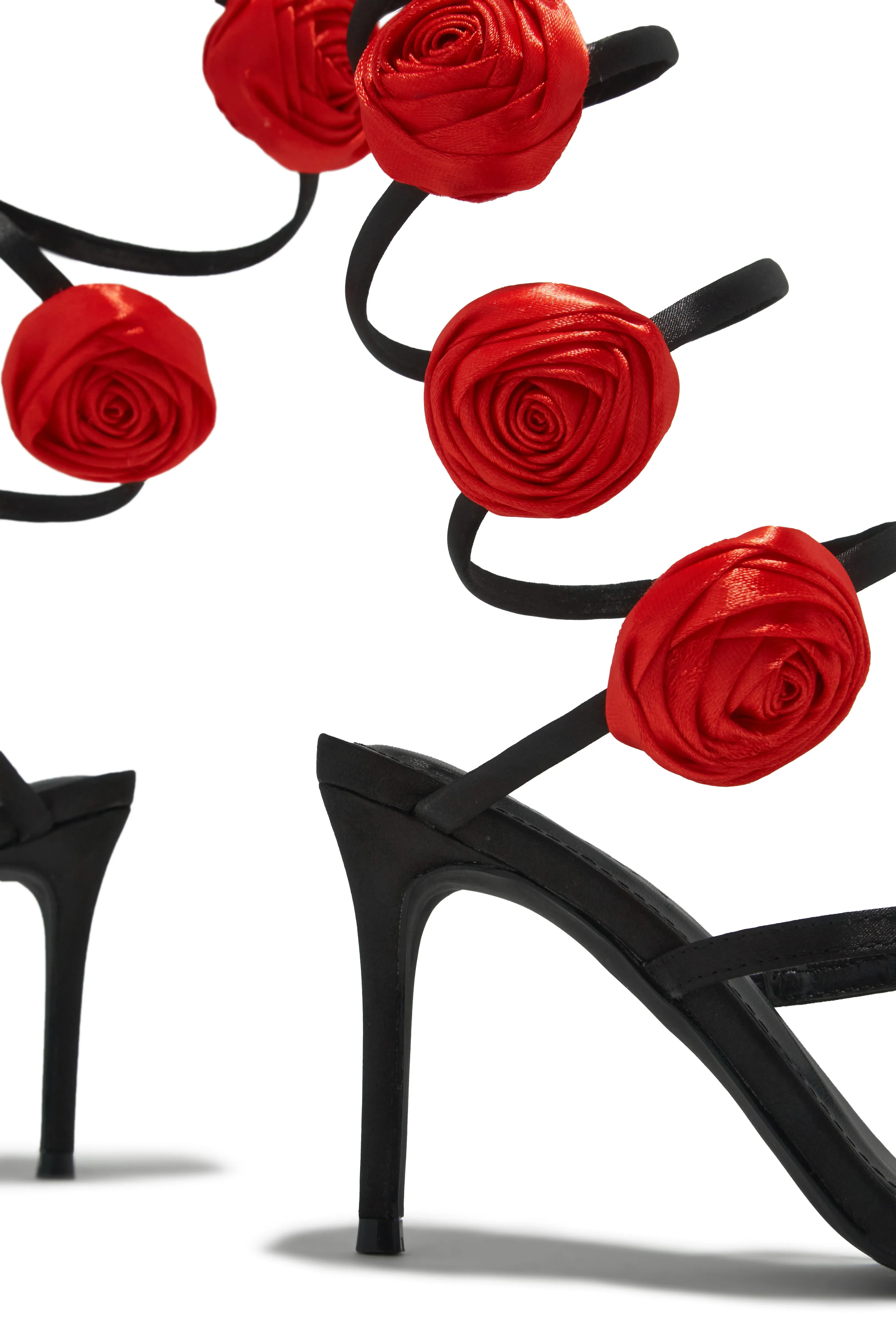 Raisa Around The Ankle Coil Heels - Black Red sold by Miss Lola product image thumbnail 2