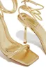 London Single Sole Mid Heels - Gold sold by Miss Lola
