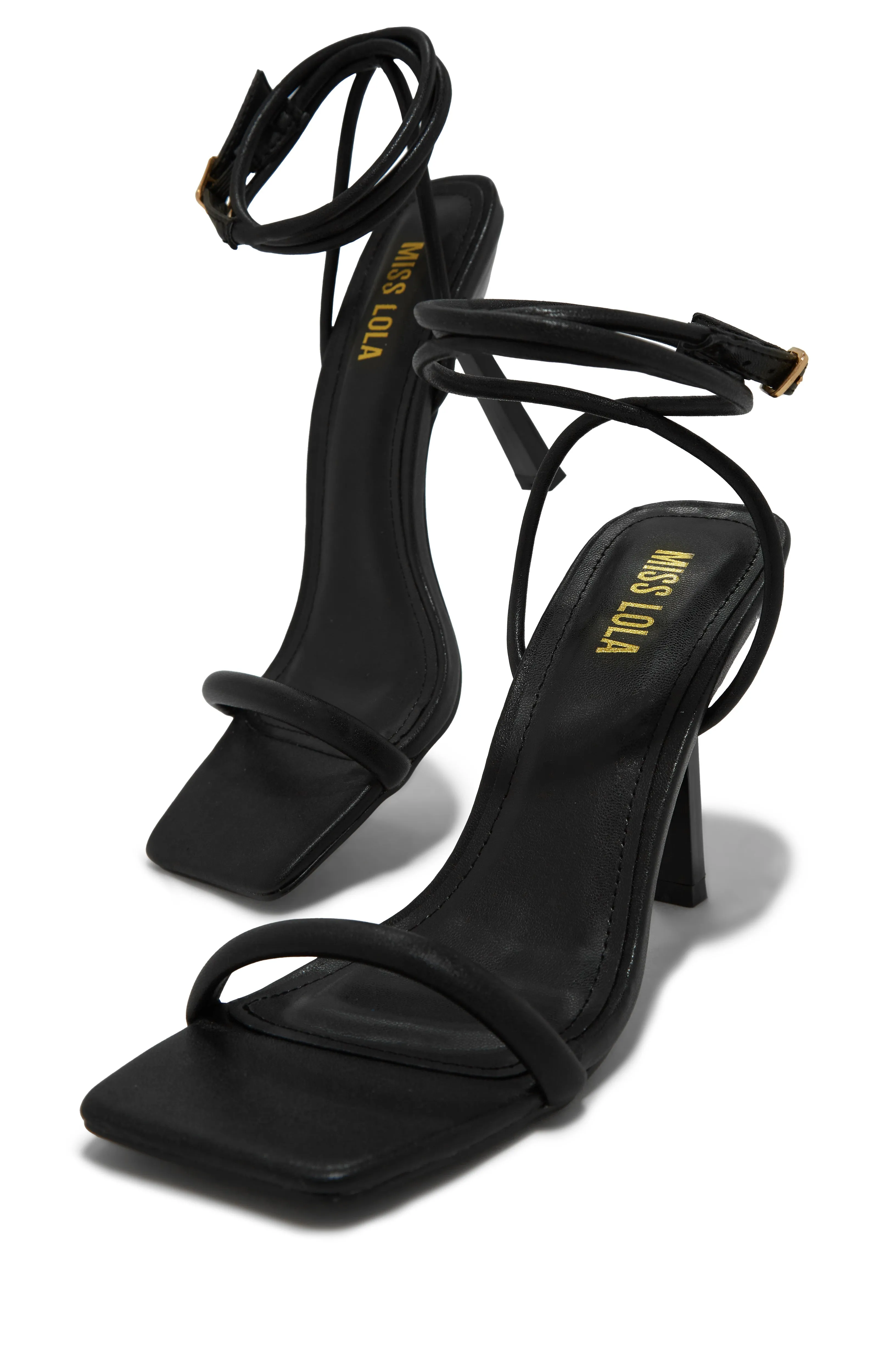 London Single Sole Mid Heels - Black sold by Miss Lola product image thumbnail 2