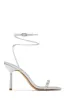London Single Sole Mid Heels - Silver sold by Miss Lola