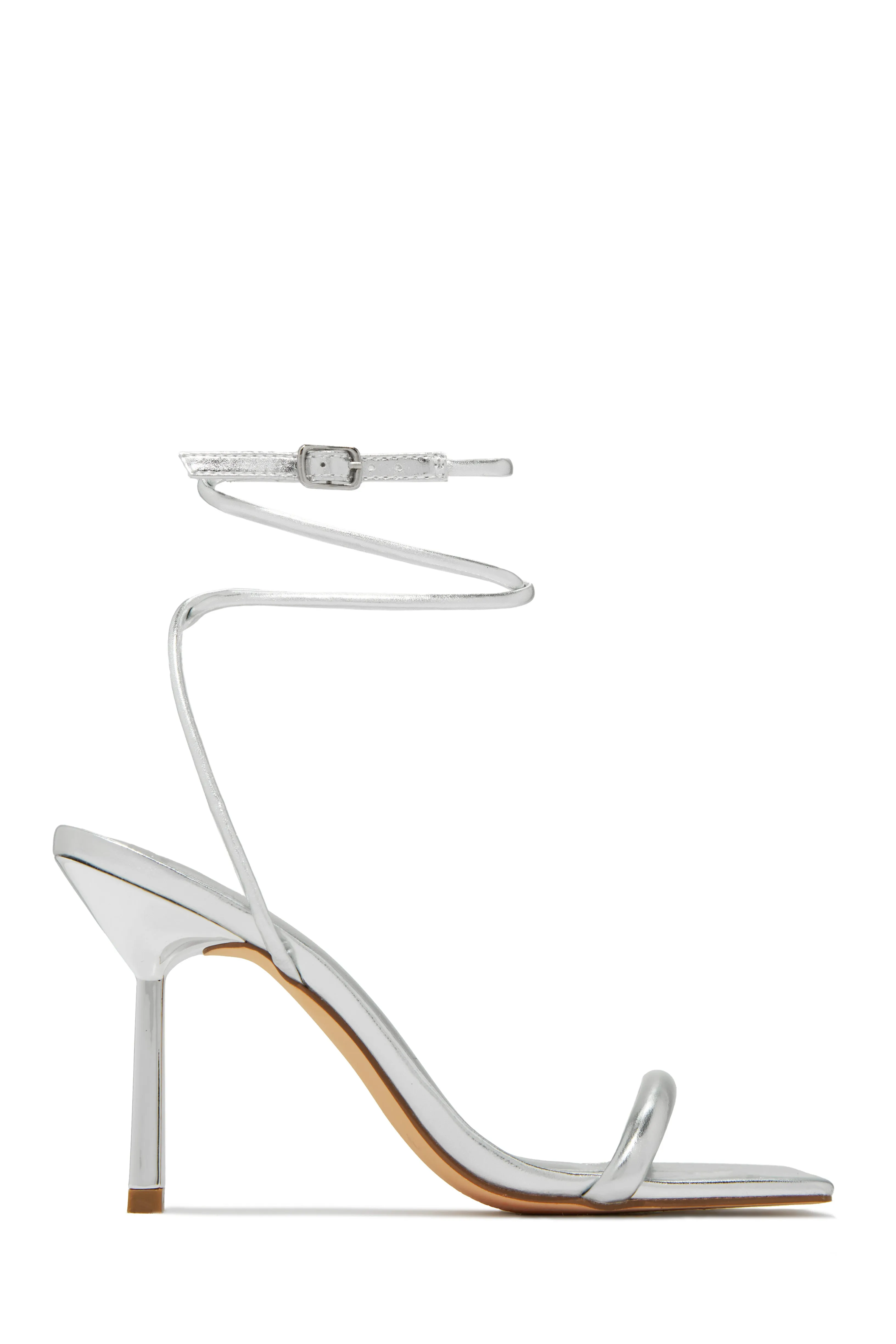 London Single Sole Mid Heels - Silver sold by Miss Lola product image thumbnail 4