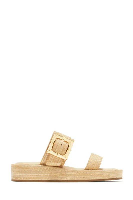 Vacay Calling Slip On Platform Sandals - Nude sold by Miss Lola