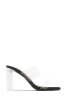 Jordana Clear Strap Mule Heels - Black sold by Miss Lola