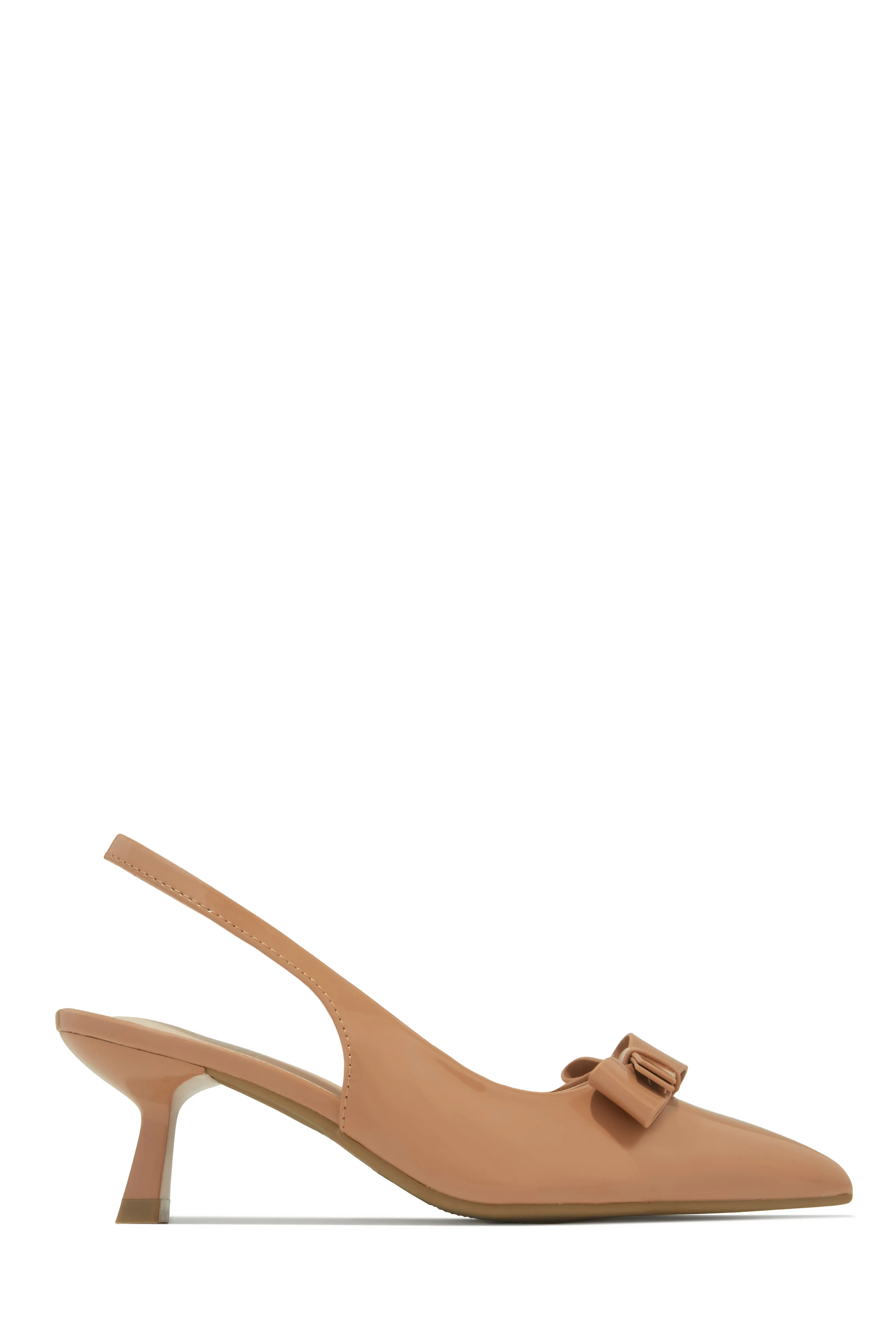 Alayna Mid Heel Slingback Pumps - Nude sold by Miss Lola