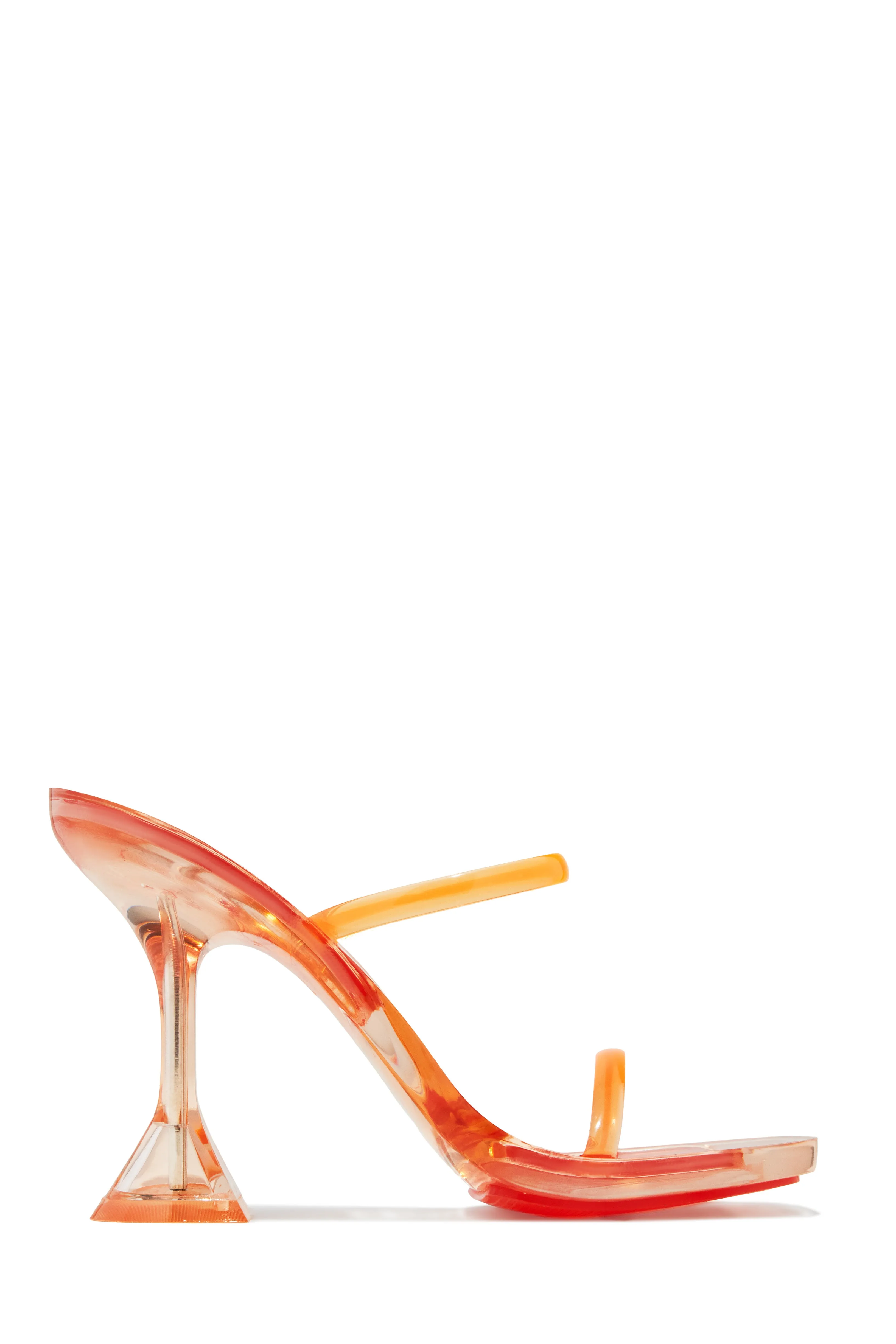Erianna Jelly High Heel Mules - Orange sold by Miss Lola product image thumbnail 3