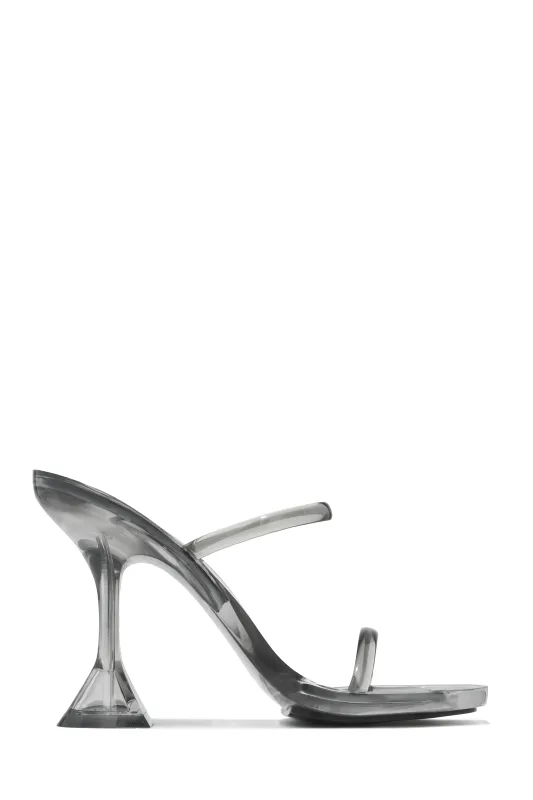 Erianna Jelly High Heel Mules - Black sold by Miss Lola