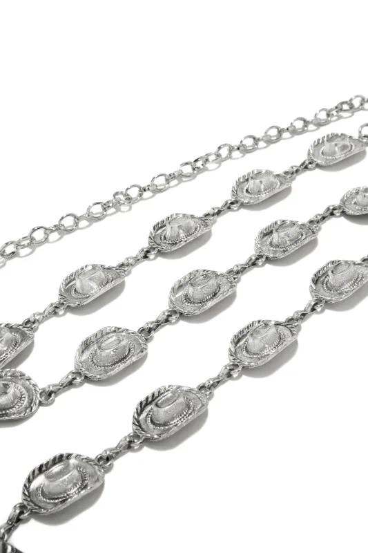 Cowgirl Up Chain Belt - Silver sold by Miss Lola
