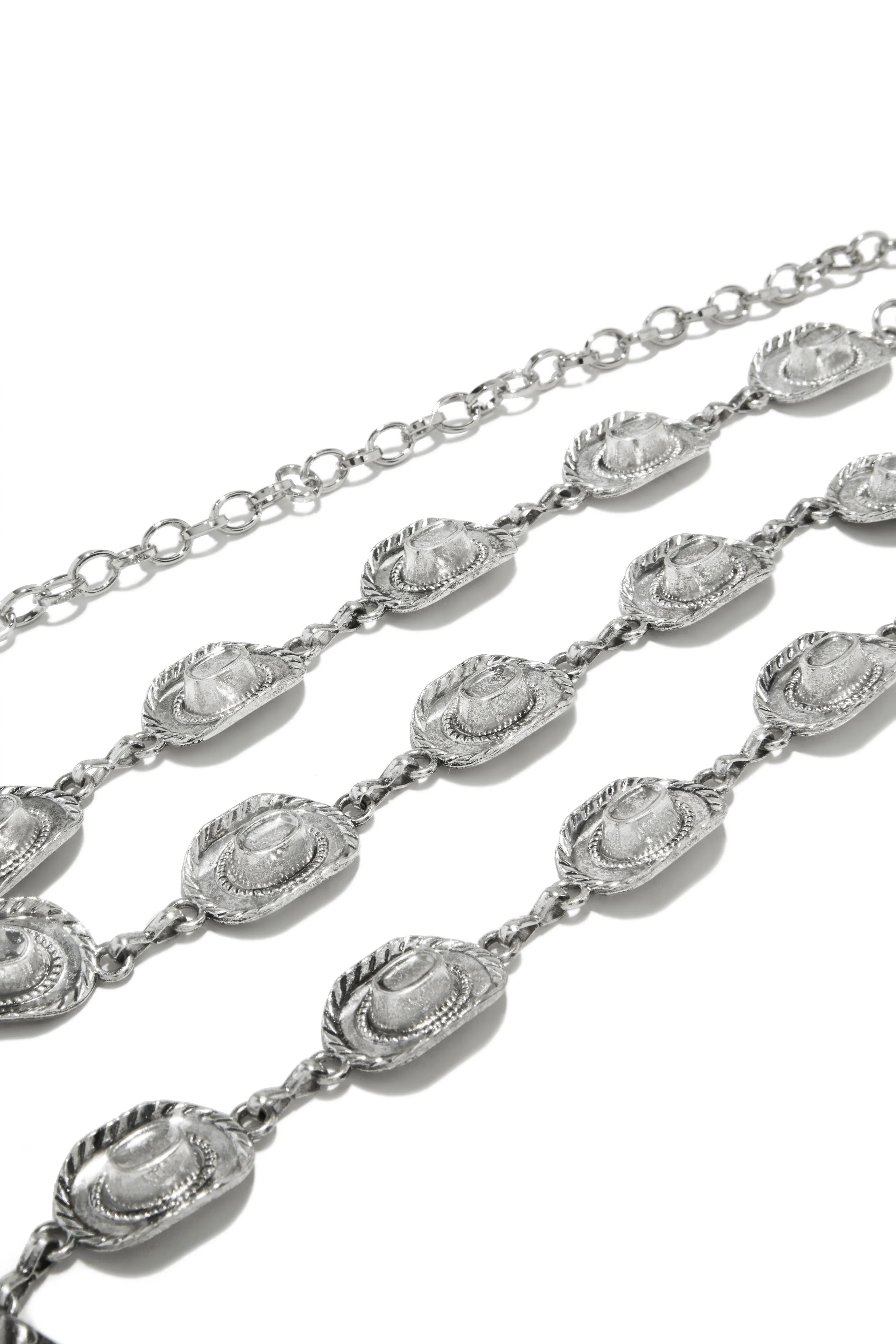 Cowgirl Up Chain Belt - Silver sold by Miss Lola