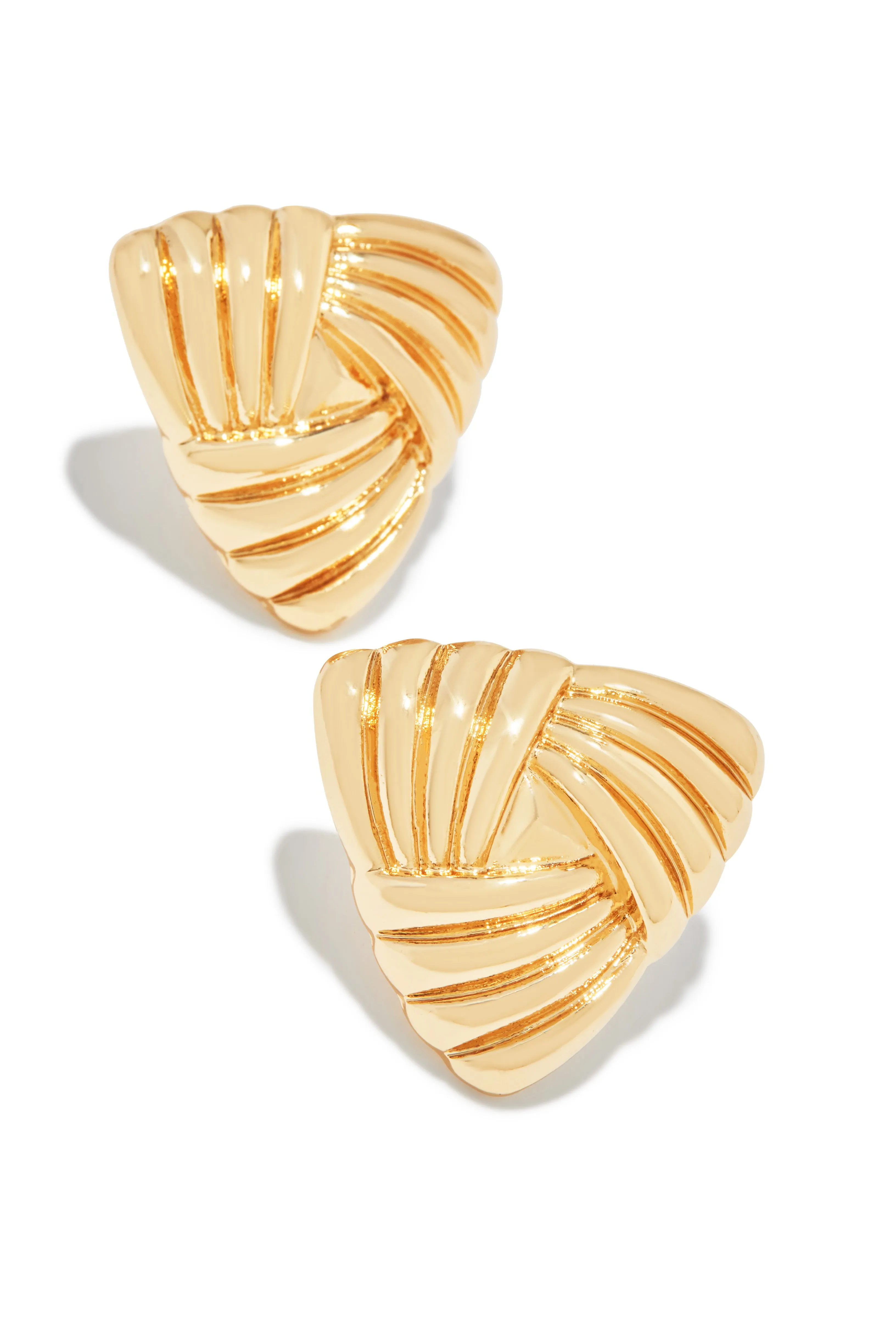 Julianna Triangle Statement Earring - Gold sold by Miss Lola