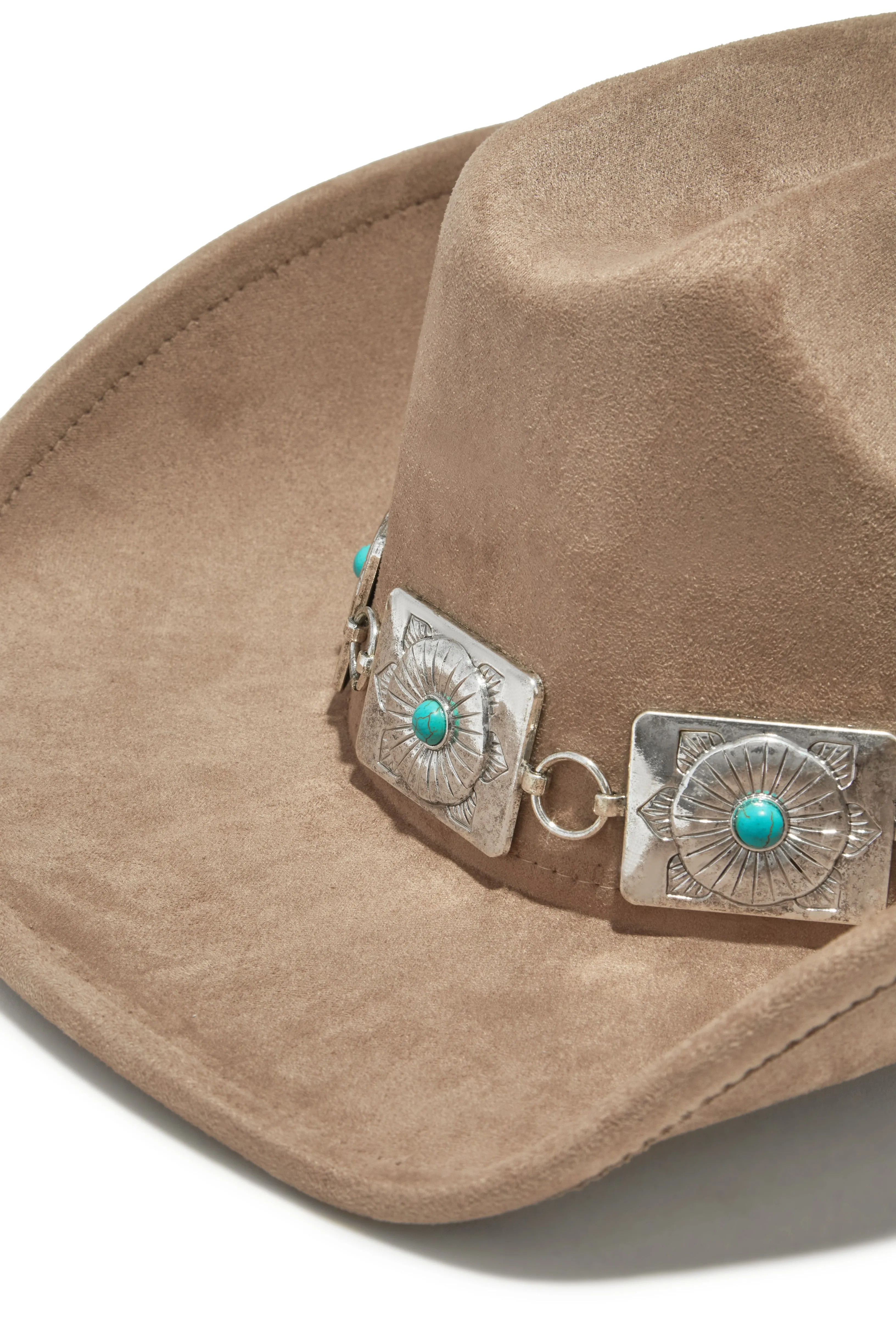 Yelayna Faux Suede Western Hat - Khaki sold by Miss Lola product image thumbnail 4