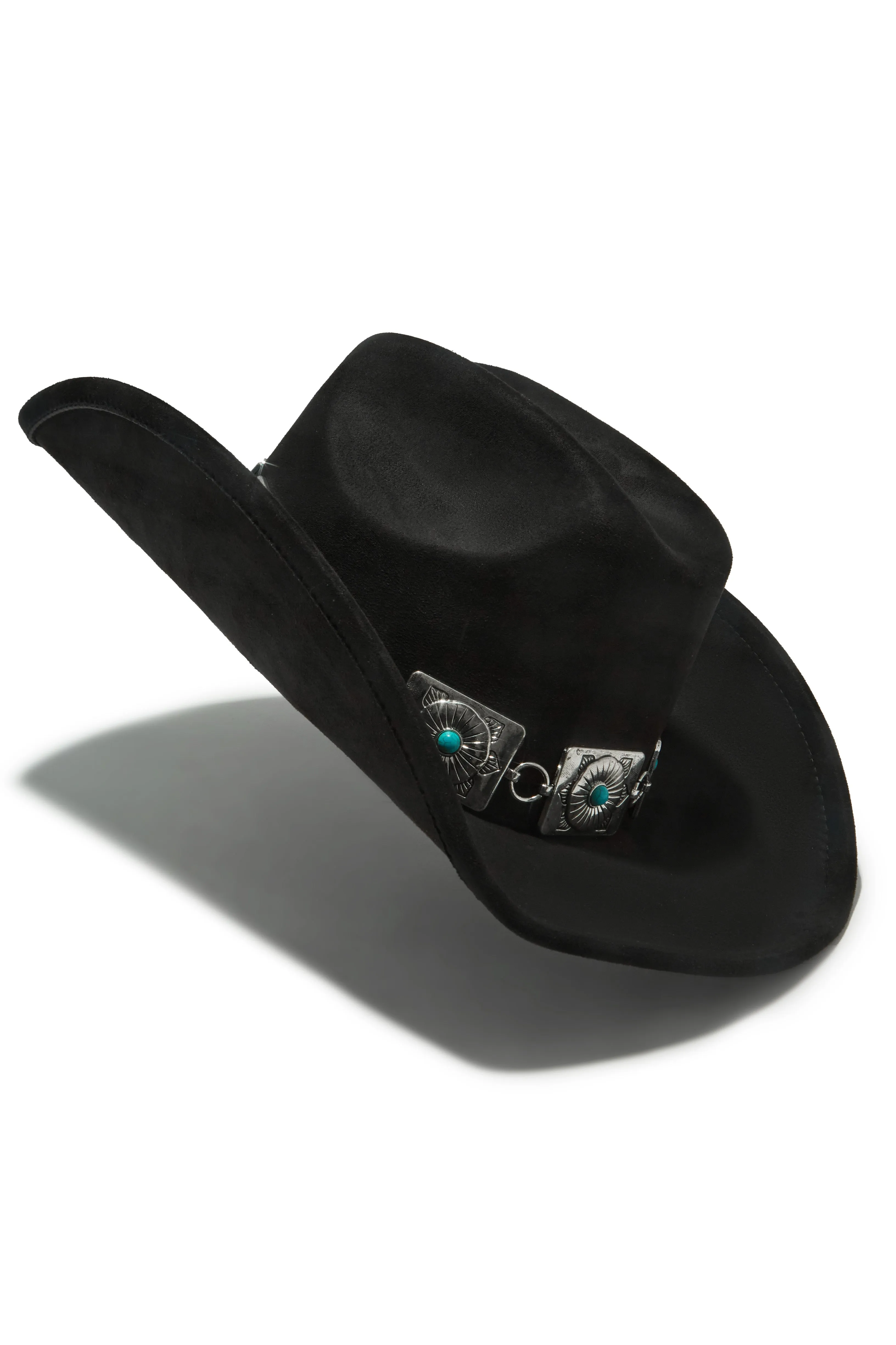 Yelayna Faux Suede Western Hat - Black sold by Miss Lola product image thumbnail 4