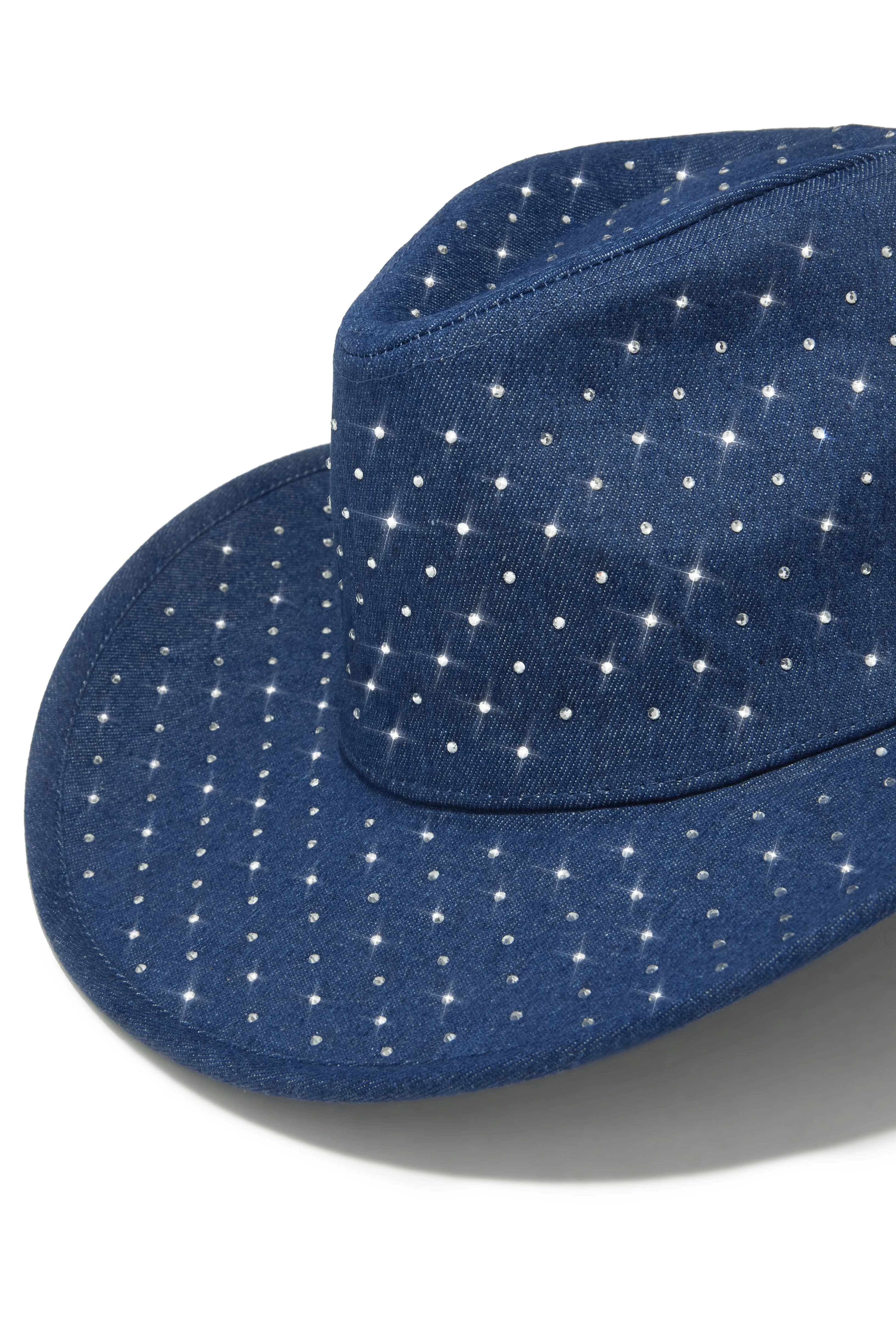 Harlen Embellished Wester Hat - Dark Denim sold by Miss Lola product image thumbnail 4