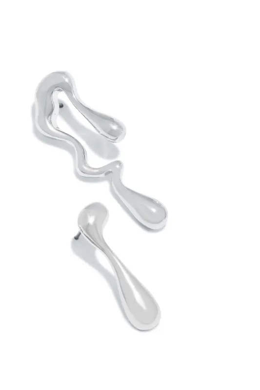 Zeyna Abstract Earring - Silver sold by Miss Lola