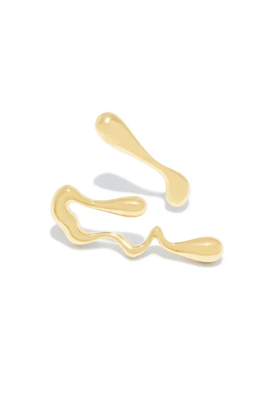 Zeyna Abstract Earring - Gold sold by Miss Lola