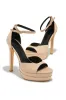 Delilah Platform High Heels - Nude sold by Miss Lola