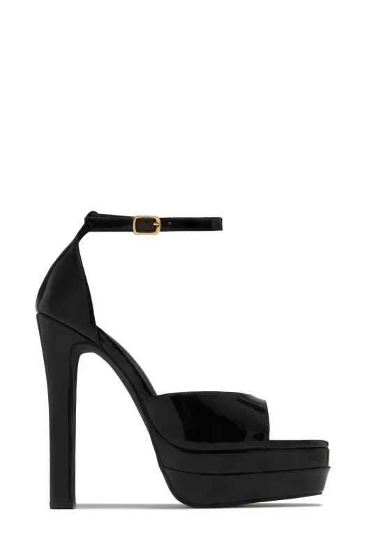 Delilah Platform High Heels - Black sold by Miss Lola